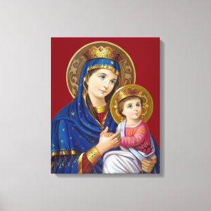 Impressão Em Tela Madonna E Criança