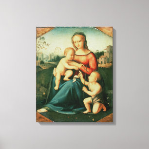 Impressão Em Tela Madonna e criança com St John o baptista