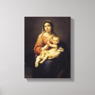 Impressão Em Tela Madonna e criança - Virgem Maria - Murillo