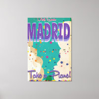 Madrid, Poster de férias da Espanha Vintage