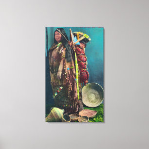 Impressão Em Tela Mãe e criança nativas de Piuta em um Papoose