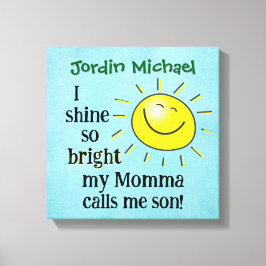 Impressão Em Tela Mãe e Filho Amam 