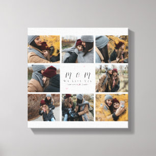 Impressão Em Tela Mãe Monograma Personalizado 8 Fotografia Colagem 