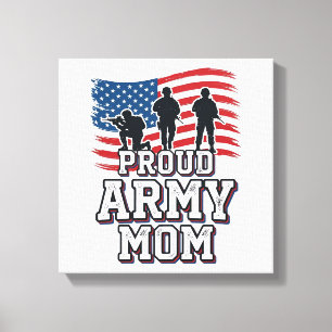 Impressão Em Tela Mãe Orgulhosa do Exército Camisa Militar Patriótic