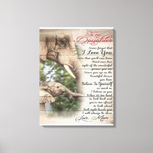 Impressão Em Tela Mãe Para A Minha Carta De Filha, Presente De Anive