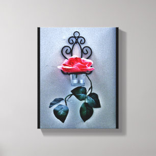 Impressão Em Tela Magenta Rosa Sconce