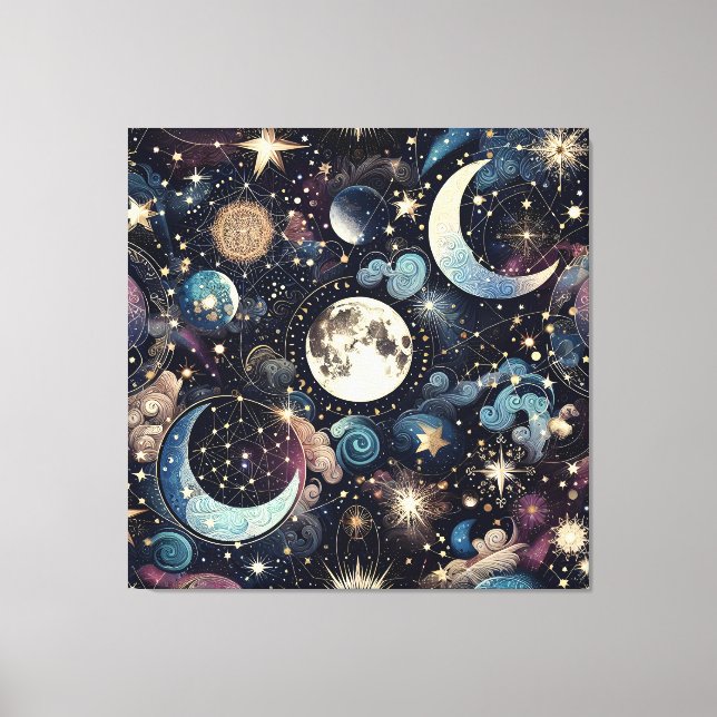 Impressão Em Tela Magia lunar (Frente)