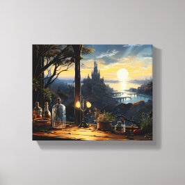 Impressão Em Tela Magic Workshop Bench Sobrando uma Baía de Fantasia