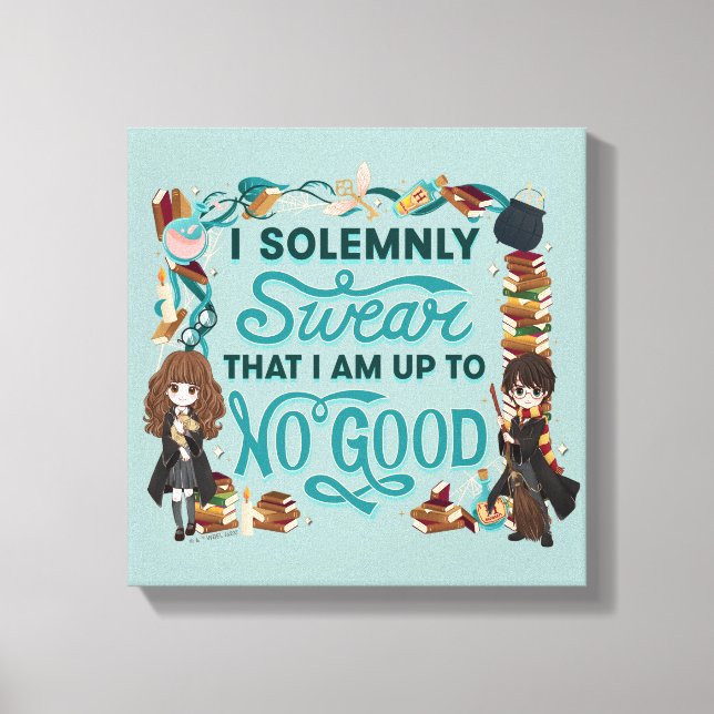 Impressão Em Tela Magical Watercolor "I Solene Swear" (Frente)