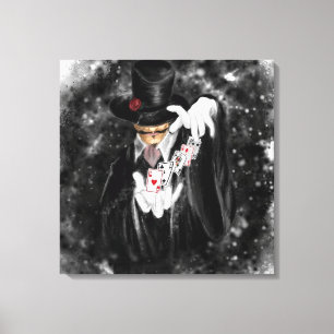 Impressão Em Tela Mágico e Play Cards Abracadabra - Desenho  