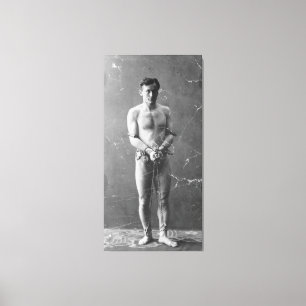 Impressão Em Tela Mágico Harry Houdini que está nas correntes