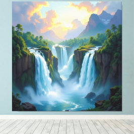 Impressão Em Tela Magie des Wasserfalls