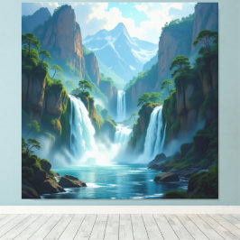 Impressão Em Tela Magie des Wasserfalls