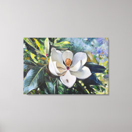 Impressão Em Tela Magnolia Blossom Oil Painting of Nature’s Harmony