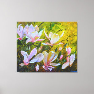 Impressão Em Tela Magnolias