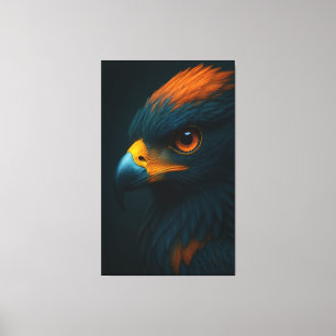Impressão Em Tela Maiestoso - Retrato da Águia Ultrarealista