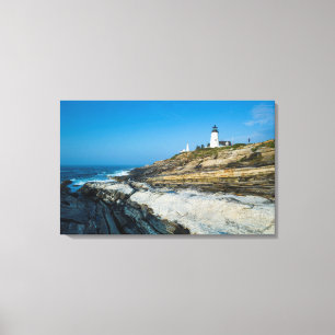 Impressão Em Tela Maine, Pemaquid Point, Farol de Pemaquid Point