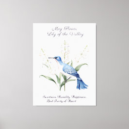 Impressão Em Tela Maio Mês do Nascimento Flor Lily do Vale Aniversár