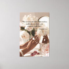 Impressão Em Tela "Mais Precioso Que Rubis"