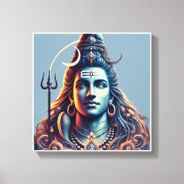 Impressão Em Tela Majestade Divina: Senhor Shiva em Esplendor Celest