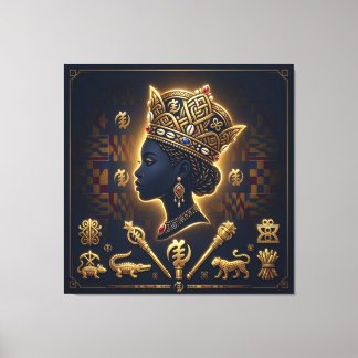 Impressão Em Tela Majestic African queen portrait 