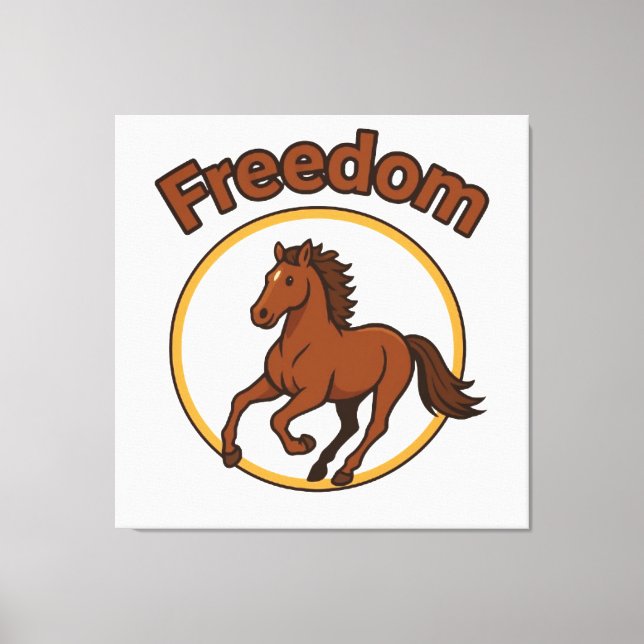 Impressão Em Tela **Majestic Arabian Horse in the Golden Desert** (Frente)