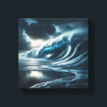 Impressão Em Tela Majestic Dark Teal Ocean Wave - Dramatic Stormy<br><div class="desc">A breathtaking and powerful digital landscape featuring a massive, curling dark teal wave under a heavy, dramatic stormy sky. The composition captures the raw, awe-inspiring energy of the ocean with intense textures and cinematic lighting. Ideal for large-scale statement wall art, modern office decor, or as a sophisticated focal point in...</div>