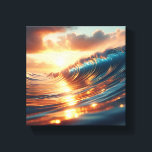 Impressão Em Tela Majestic Golden Sunset Ocean Waves - Ethereal<br><div class="desc">A breathtaking digital artwork featuring rolling ocean waves shimmering under the intense golden light of a setting sun. The intricate reflections on the water and the soft, cloud-filled sky evoke a sense of peace and natural splendor. Perfect for high-end residential decor, spa environments, or as a radiant focal point in...</div>