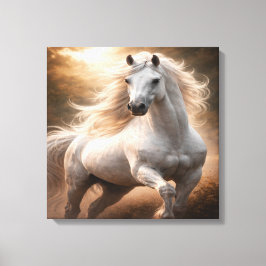 Impressão Em Tela Majestic White Horse