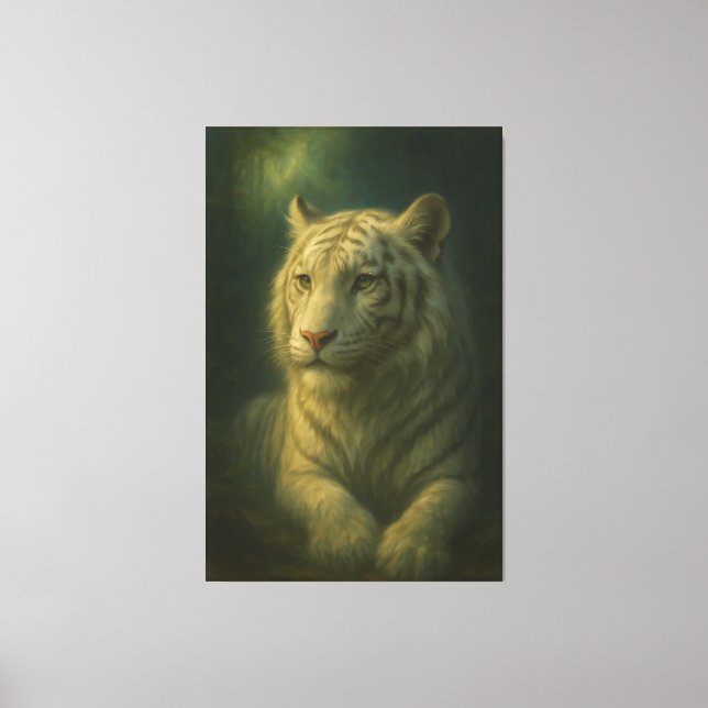 Impressão Em Tela Majestic White Tiger – Fine Art (Frente)