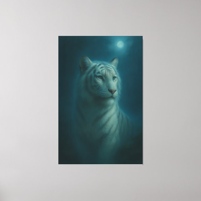 Impressão Em Tela Majestic White Tiger – Fine Art Portrait (Frente)