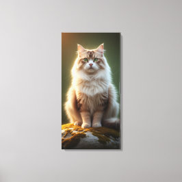 Impressão Em Tela Majestoso Gato Fofo – Felino Sereno de Olhos Verde