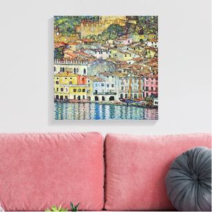 Impressão Em Tela Malcesine no Lago de Garda por Gustav Klimt