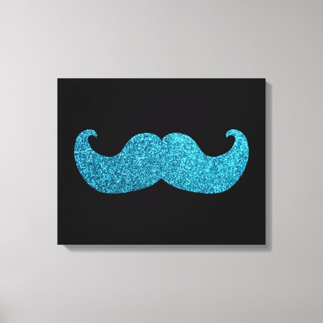 Impressão Em Tela Malgaxe Azul (Faux Glitter Graphic) (Frente)
