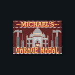 Impressão Em Tela Man Cave Funny Garage Mahal Tools | Nome personali<br><div class="desc">Essa canvas de parede personalizada e engraçada é perfeita para decorar sua caverna masculina. Ele diz, "[Seu Nome] Garage Mahal" e mostra um esboço do Taj Mahal com martelos, chaves de fenda e um pequeno carro que parece estar estacionado no meio. Adicione facilmente seu nome ao topo. As cores são...</div>