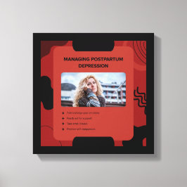 Impressão Em Tela Managing Postpartum Depression Awareness Design