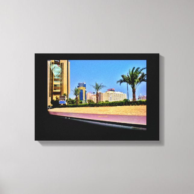 Impressão Em Tela Manama Street View (Frente)