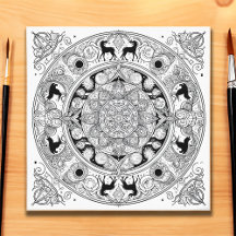 Mandala Chronicles ser.1 #03 Colorable/Paint sobre