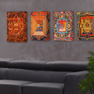 Impressão Em Tela Mandala de Vajradhatu Thangka