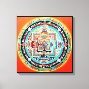 Impressão Em Tela Mandala do budista de Kalachakra