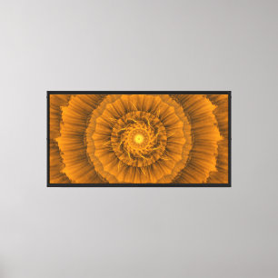 Impressão Em Tela Mandala Espiral Dourada