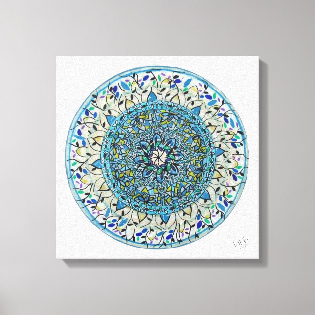 Impressão Em Tela Mandala Essência Floral (Frente)