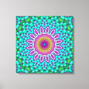 Impressão Em Tela Mandala Fractal 3