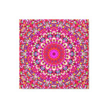 Mandala Rosa Quente – Radiância em Tela Premium En