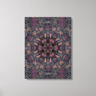 Impressão Em Tela Mandala Rosette Floral Twine Retro Boho