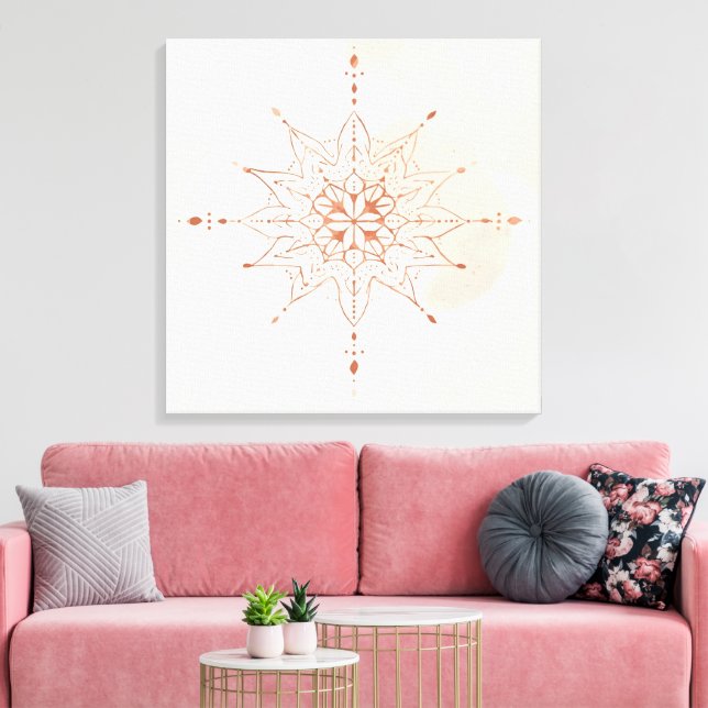 Impressão Em Tela Mandalas Boho Wall Art | Sacred Geometry  (Insitu(Sala de estar))