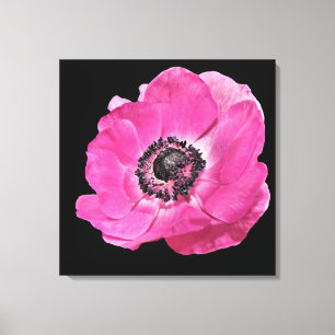 Impressão Em Tela Mandarim Floral Vibrante Rosa Brilhante Amarelo Pa