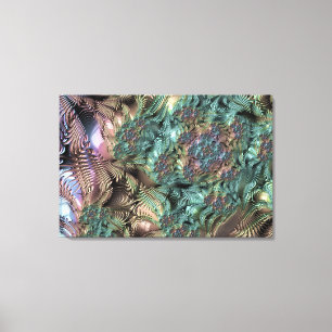 Impressão Em Tela Mandelbrot define arte digital frontal verde