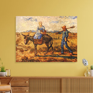 Impressão Em Tela Manhã, Casal de Camponeses por Vincent van Gogh