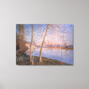 Impressão Em Tela Manhã do inverno de Alfred Sisley  